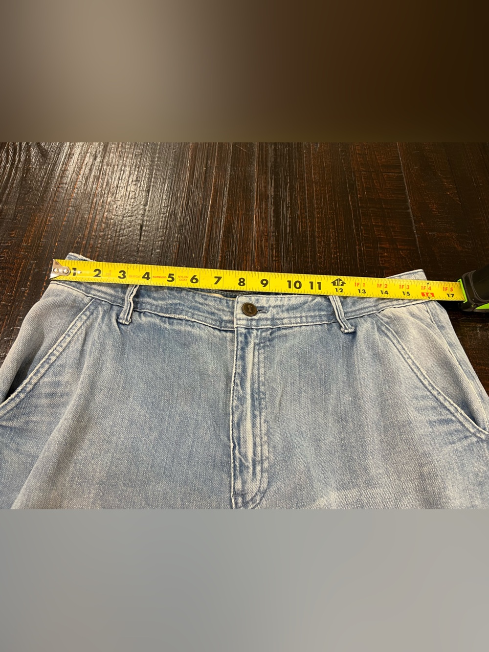 Pilcro And The Letterpress Wide Leg Crop Bleach Hem Jeans Size 31 - Picture 6 of 16